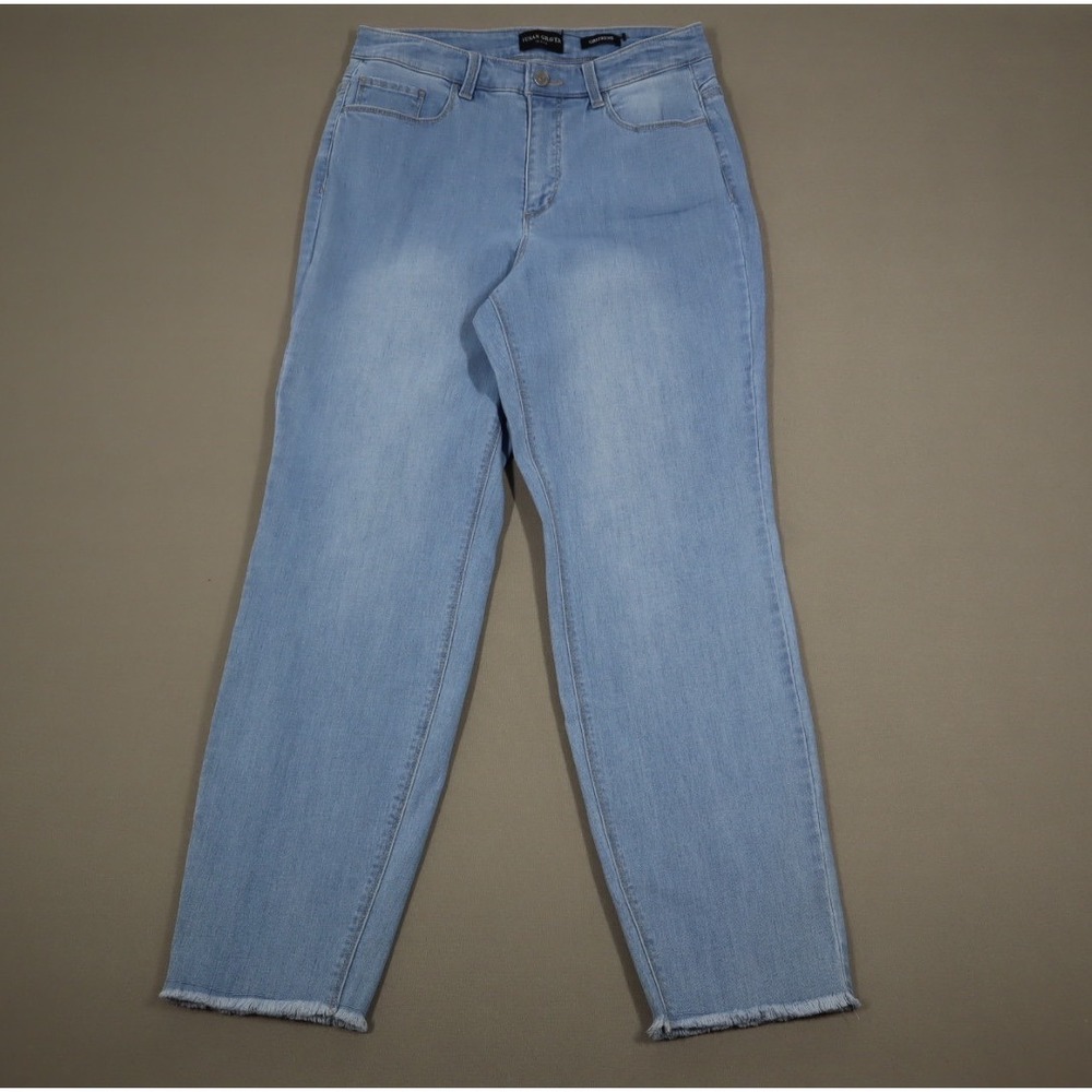 Susan Graver Light Wash Girlfriend Jeans -‎ Size 10